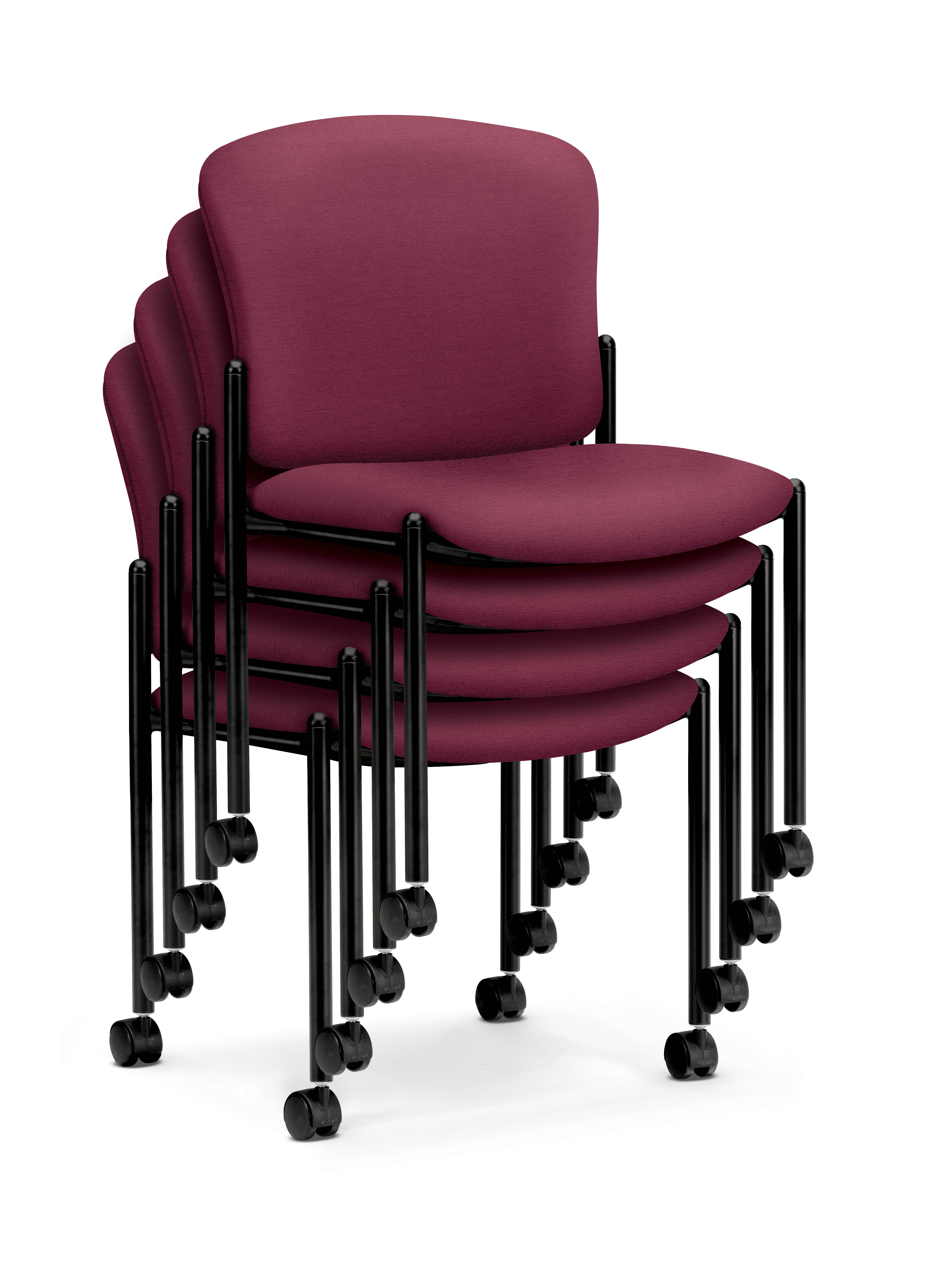 Hon Pagoda Armless Stacking Chair with Casters | Arenson ...